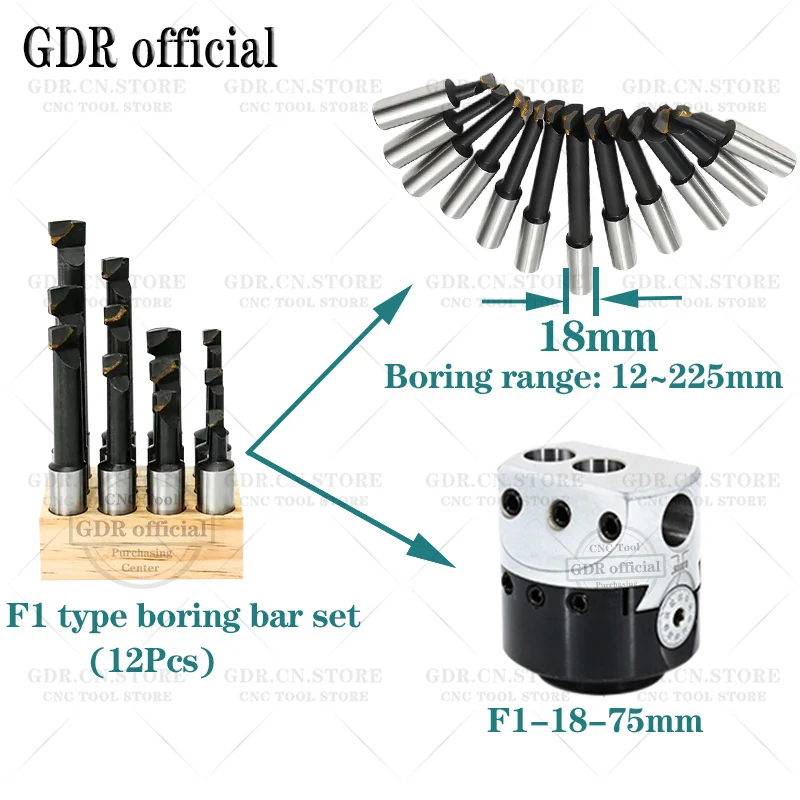 Tool Holder Lathe Tool Holder Boring Bar and Boring Head F1 Boring Hole Boring Bar Set Tungsten Carbide Bar Head MT SK R8 BT40 NT40 Set tools holder bracket tool