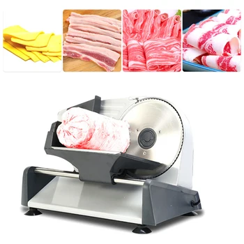 

EU Plug Electric Automatic Cut Mutton Roll Slicer Beef Frozen Meat Electric Vegetable Bread Cutter Stainless Steel Kitchen Tools