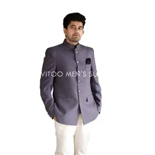 

Arab Indian Style Men Suits Slim Fit 2 Piece/Stand Collar Coat & Pants/Wedding Best Man Groom Clothing/Formal Male Set Plus Size
