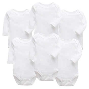 

Baby Bodysuits white boy girl Bodysuit Long Sleeve Infant Jumpsuits Original Cotton Coveralls Clothing Set 3 6 9 12 18 24 M