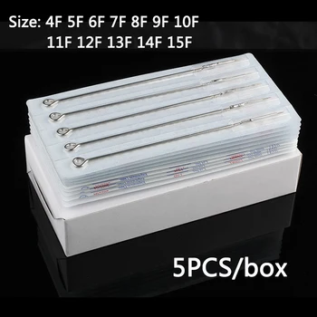 

Disposable Sterile Standard Tattoo Needles Flat Needles for Tattoo Machine Grips 5Pcs 4/5/7/9/11/13/15 F