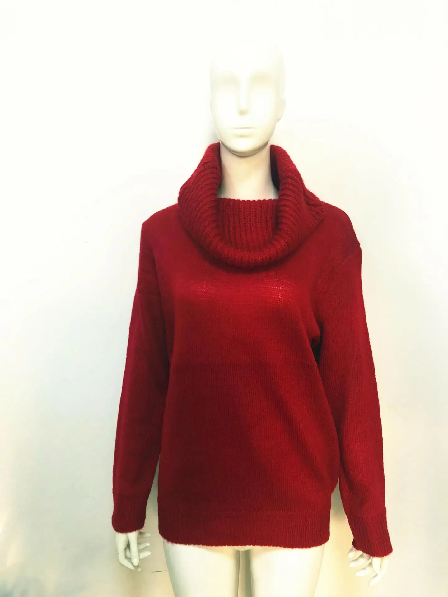 3XL Повседневный женский свитер, Осень-зима, Свободный вязаный свитер с высоким воротом, пуловеры, женский джемпер с длинным рукавом, Топ для женщин