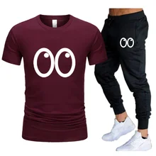 

Hot-Selling Summer T-Shirt Pants Set Casual Brand Fitness Jogger Pants T Shirts Hip hop Fashicon Men'sTracksuit