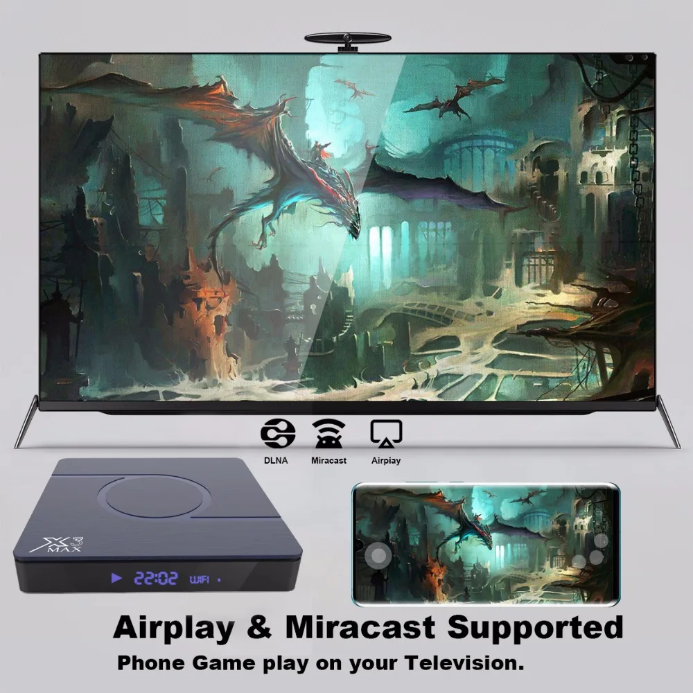 Предпродажа! X3 Max ТВ приставка Android 9,0 Amlogic S905X3 4 ГБ 32 ГБ 64 Гб ТВ приставка 8K 1080P HD медиаплеер двойной wifi Netflix Google плеер