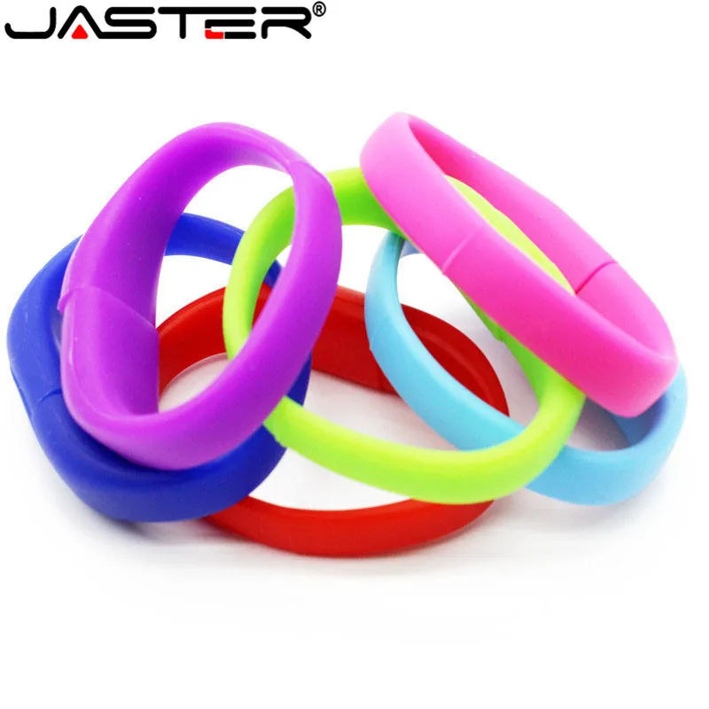 Флешка браслет JASTER Lucky silicone 8 ГБ 16 32 64 Usb флеш накопитель подарок на день рождения