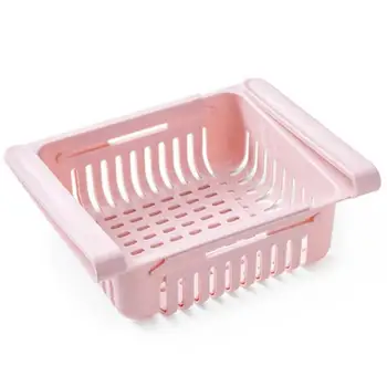 

household storage box Adjustable Stretchable Refrigerator Drawer Basket Pull-out Drawers simple Fresh Spacer Layer storage rack