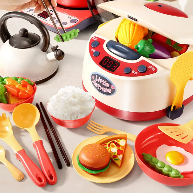 

Simulation Kitchen Utensils Toys Children Mini Kitchen Toy Cookware BBQ Kids Pretend Play Cook Toy Children Gift