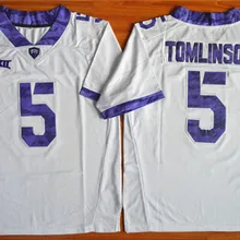 Горячая Распродажа TCU Рогатые Лягушки LaDainian Tomlinson 5 ограниченная горячая Распродажа-белый Размер M, L, XL, 2XL, 3XL ДЖЕРСИ