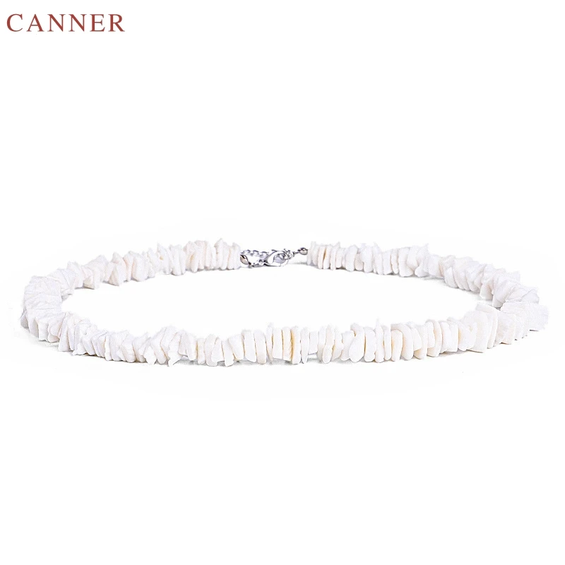 CANNER Boho Гавайские нерегулярные чипы Seashell колье ожерелье Женская белая ракушка чипы ожерелье с раковинами летние пляжные украшения подарки C40
