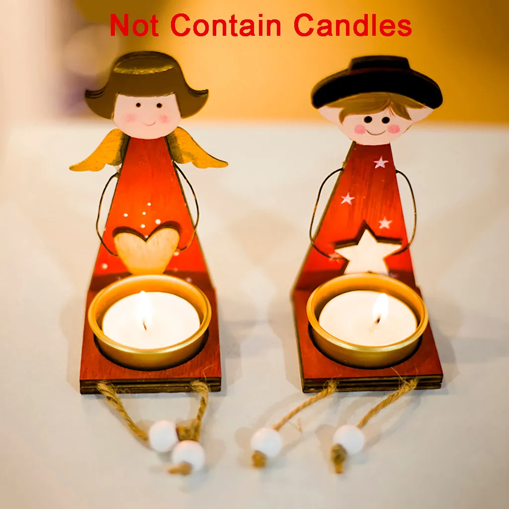 

Christmas Decorations Painted Metal Candle Holder Small Ornaments Home Decor новогодние украшения Adornos De Navidad 2020 New