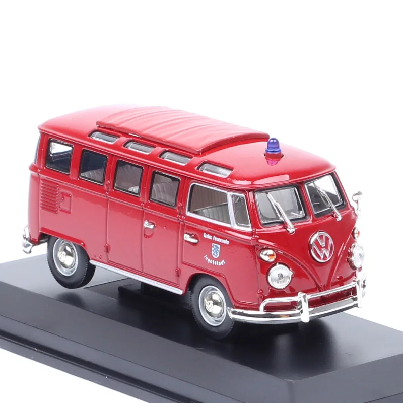 1/43 Road signature vintage Germany 1962 VW Micobus fire truck bus Diecasts & Toy Vehicles scale car toy model gift of kids boys 15 styles alloy fire rescue truck model 1 52 scale simulation diecasts toys vehicles pull back small car toy for children y065