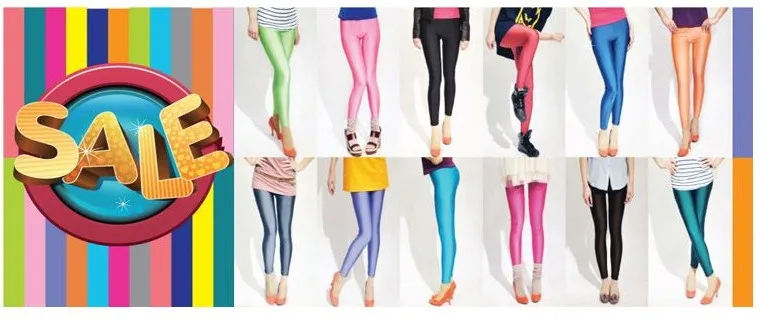 adidas leggings Colorful Leggings Women Shiny Fluorescent Pants Leggings Hot Selling Spandex Elasticity Casual Trousers Shinny Legging leather leggings