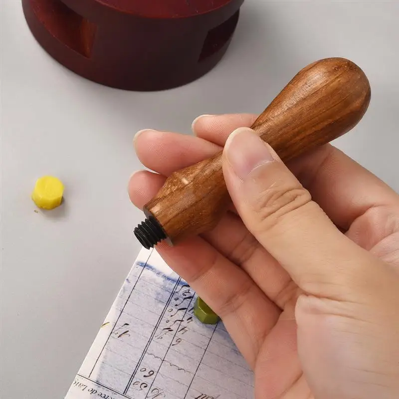 Retro Stamp Wooden Handle Antique Metal Sealing Handle Wedding Invitations Wax Seal Stamp DIY Handmade Art Crafts Gifts