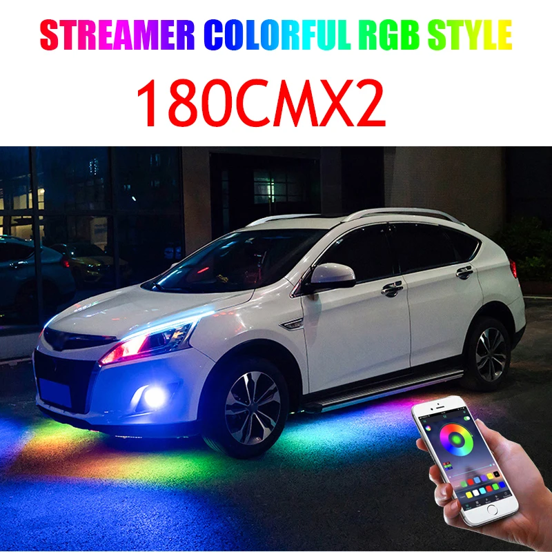 car light bulbs Car Underglow Neon Accent LED Strip Lights App Control RGB Auto Exterior Underbody Decorative Ambient Atmosphere Lamp ambient lighting car Car Lights