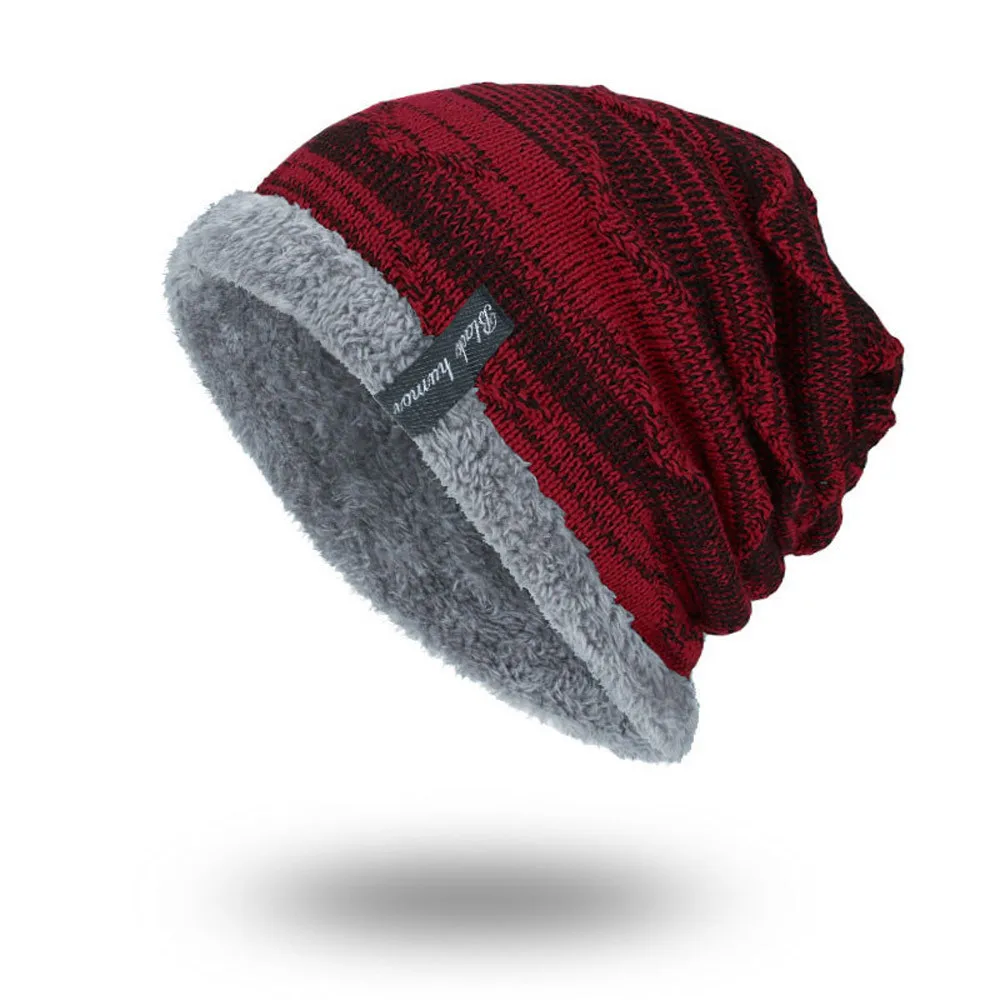 Новая мода для взрослых мужчин зимняя теплая шапка для унисекс вязаные повседневные шапочки Skullies хлопок шерсть шапки бренд уличная одноцветная Gorros# p