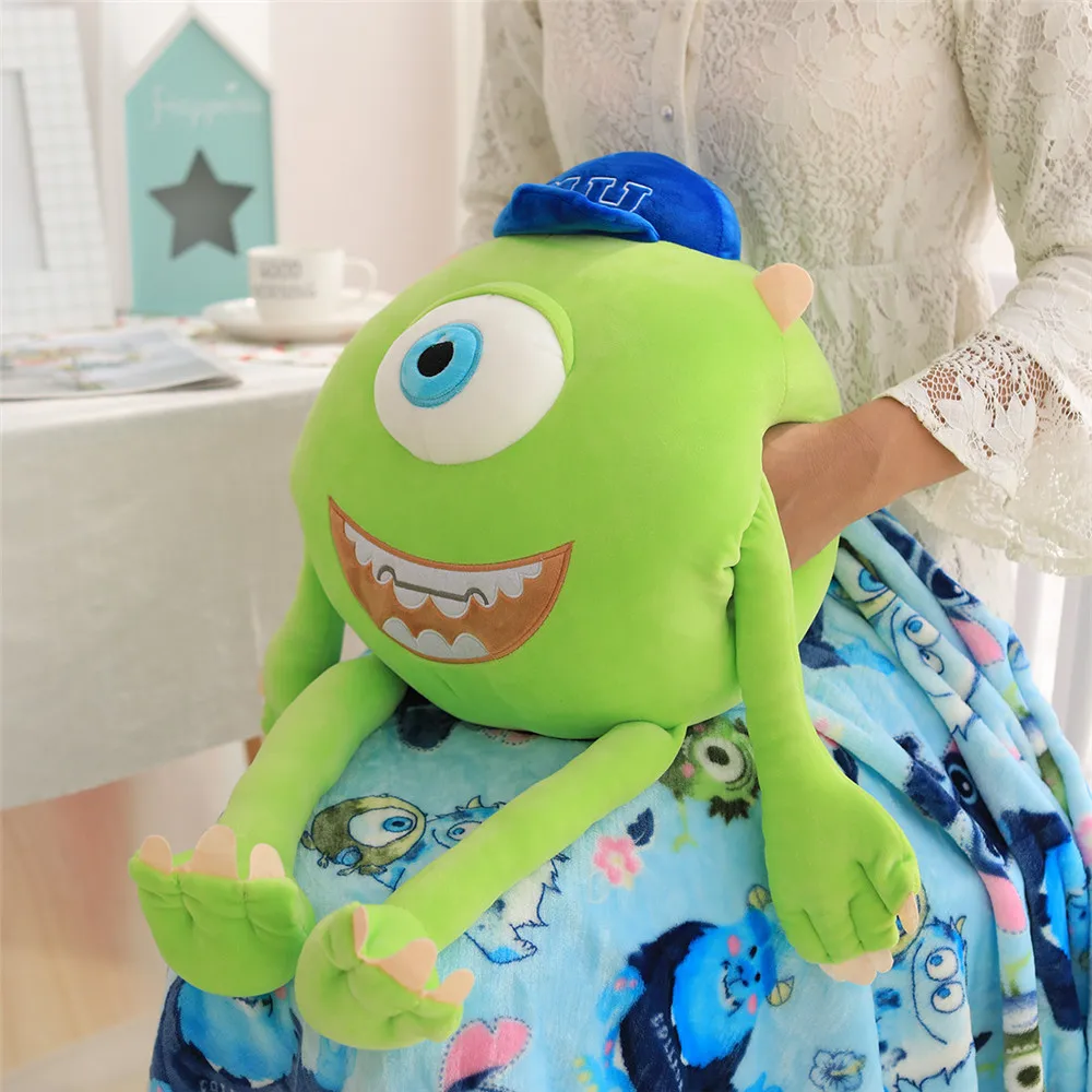 3 шт./компл. 40/45/60 см забавные Monsters Inc Плюшевый Монстр Майк Вазовски+ Джеймс П. Теплые сапоги ручной работы одеяло плюшевый Салливан игрушки для детей, подарок