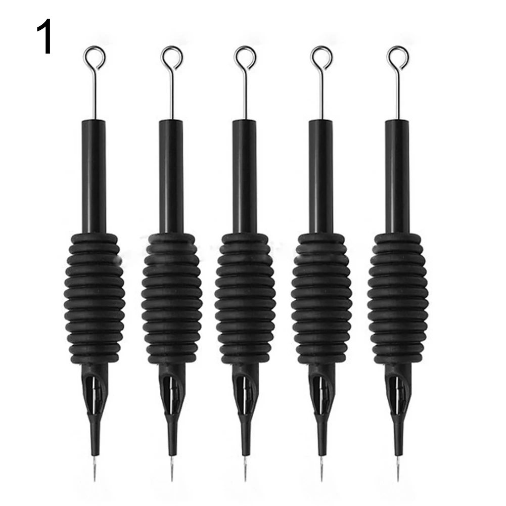 5Pcs Disposable Sterile 3/4 Inch Tattoo Needle Tube Grips with Tip 5/7/9RL Perfect needle tip owing to precise manufacture