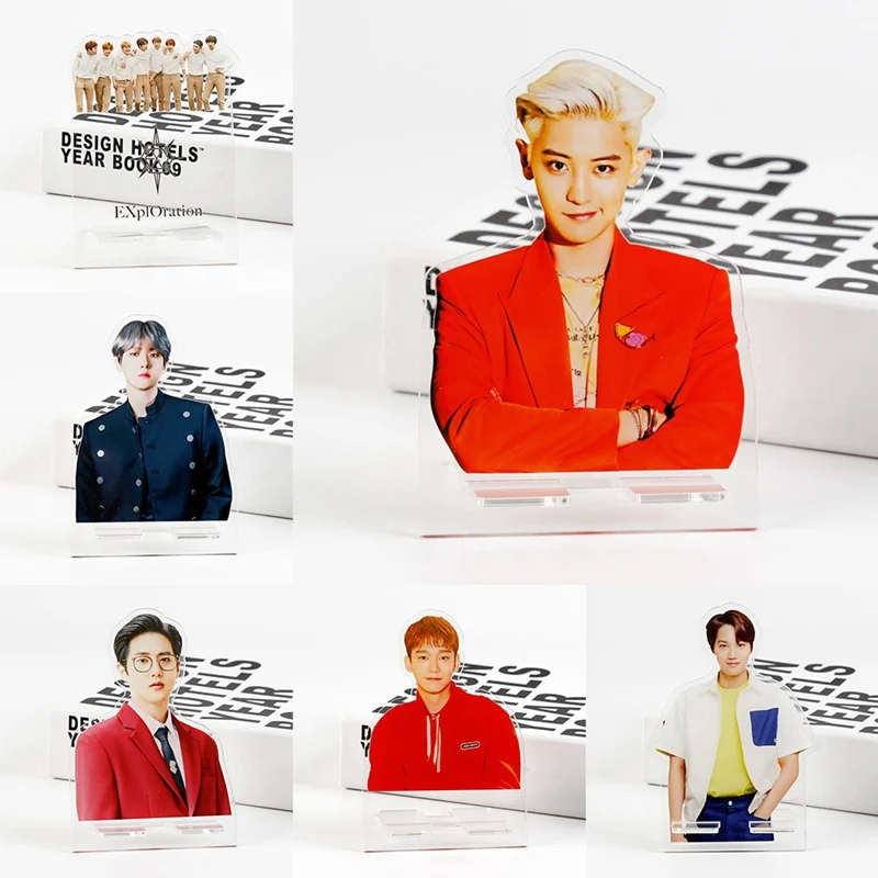 K pop Star EXO baekhyun SEHUN CHANYEOL SUHO акриловая подставка для фигурок коллекция подарочный