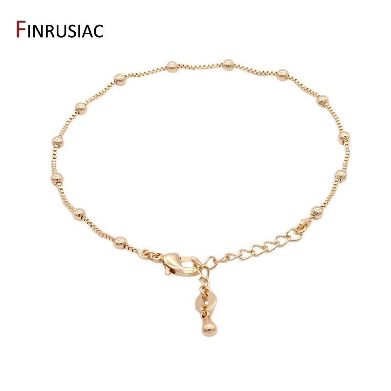 2020 New Fashionable Round Beads Bracelet For Women Gold Plated Simple Adjustable Chain Bracelets Jewelry | Украшения и