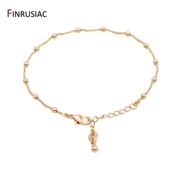 

2020 New Fashionable Round Beads Bracelet For Women Gold Plated Simple Adjustable Chain Bracelets Jewelry
