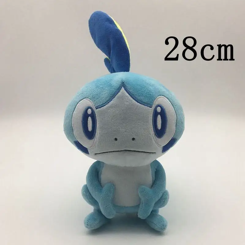 Игра Пикачу меч/щит; Duck 'd Scorbunny Rabbit Sobble Grookey мягкие животные плюшевые игрушки - Цвет: Синий
