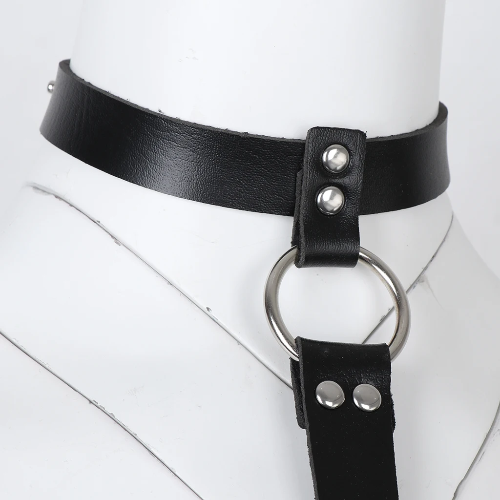 Womens Adjustable PU Leather Chest Harness Gothic Strappy Body Caged Belts