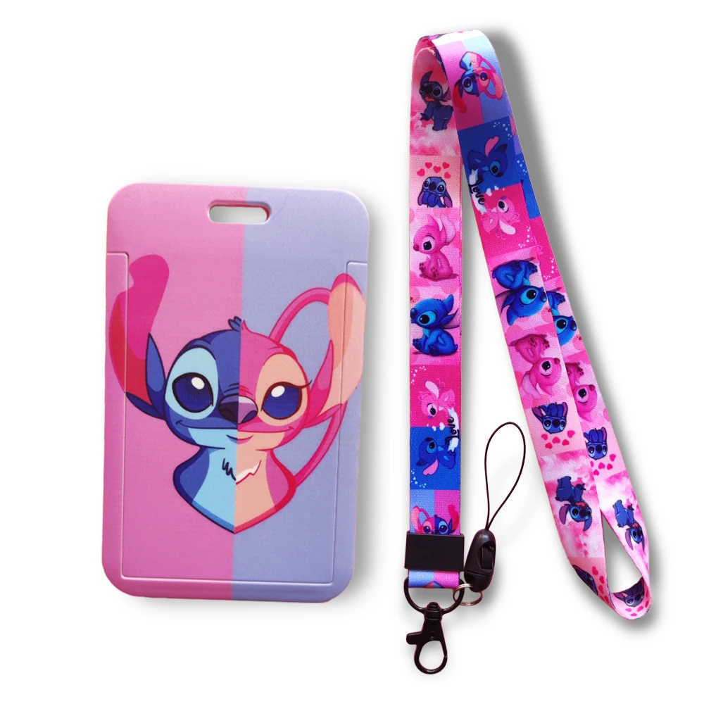 Disney Stitch Nurse Name Card Case Lanyard Id Badge Holder Bus Pass ...