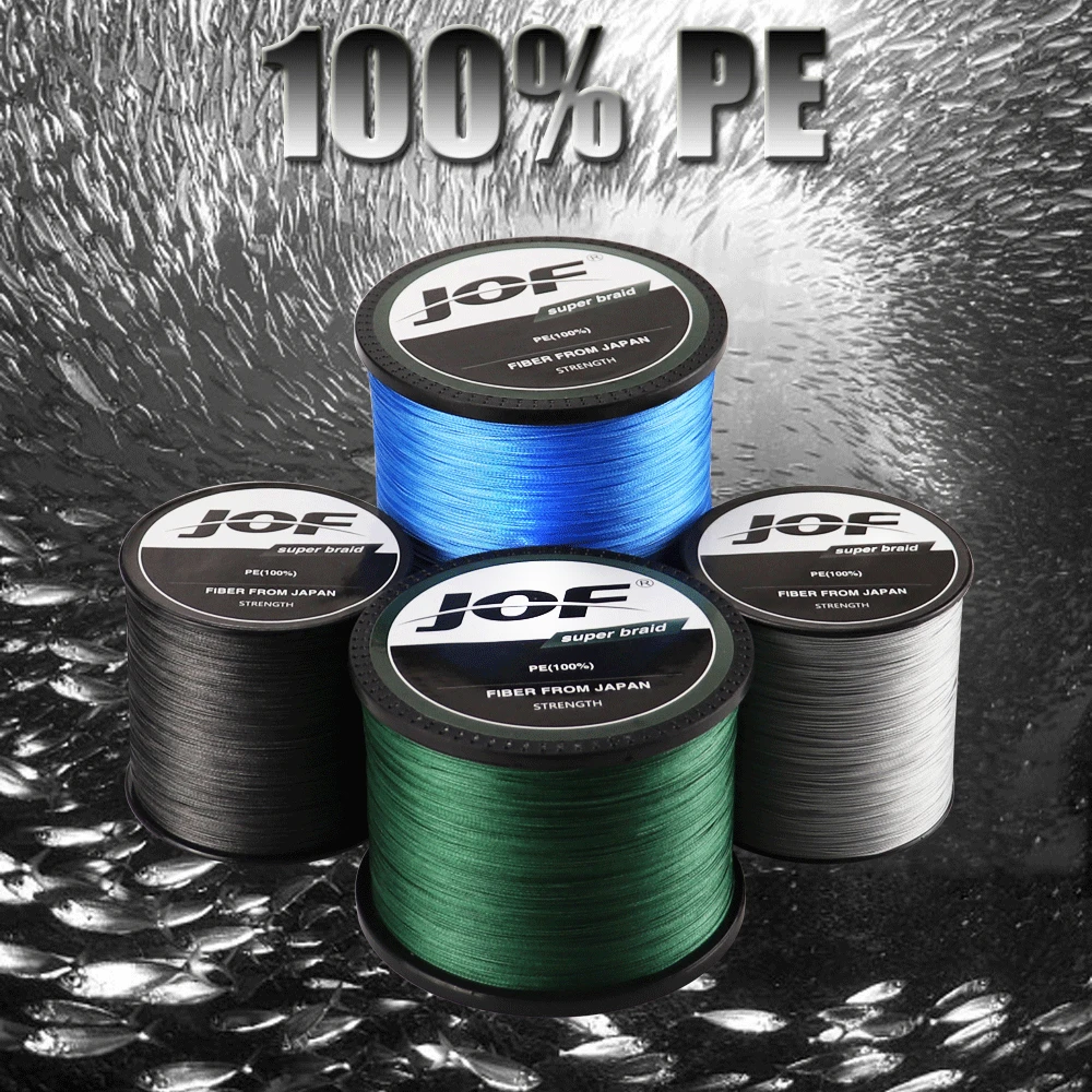 

JOF Japan 8 Strand PE Braided Fishing Line 300M 500M 1000M Multifilament Cord 20-100LB Carp Fishing Pesca Fly PE Wire Peche Sea