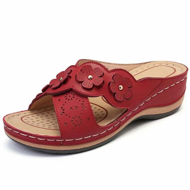 2021 Womens Sandals Fashion Soft Durable Women Shoes Slip On Sandals Ladies Outdoor Comfty Shoes Female Flowers Sandalias Mujer