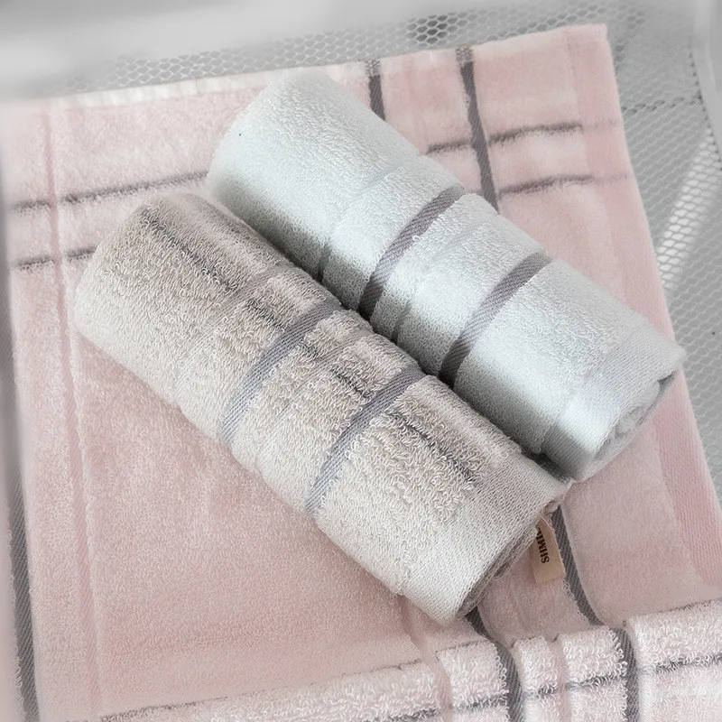 34x34 см, хлопок, полотенце для волос, простое Полосатое впитывающее полотенце для дома, ванной комнаты, маленькое квадратное детское полотенце для лица
