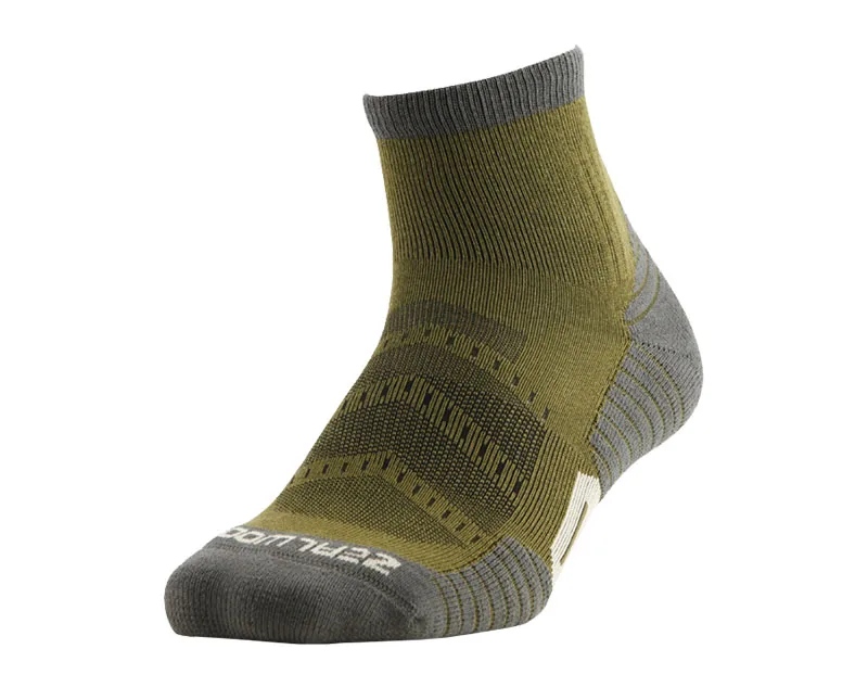 Беговые носки, ZEALWOOD Мужские Женские антиблистерные носки для велоспорта спортивные носки для гольфа Антибактериальный увлажняющий, 1/3 пар - Цвет: 1 pair army green