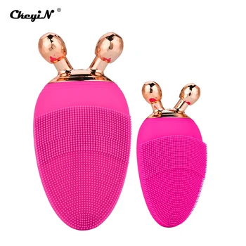 

Electric Facial Cleansing Brush Ultrasonic Silicone Face Cleanser Cleansing Skin Mini Washing Sonic Massager Brush Rechargeable