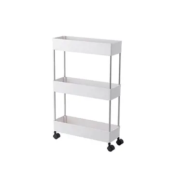 

3 Tier/4 Tier Slim Storage Cart Mobile Shelving Unit Organizer Slide Out Storage Rolling Utility Cart Pantry Tower Rack