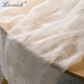 

Organza embroidery mesh gauze cloth soft white soft lace fabric handmade diy costume dress home decoration 50x130cm