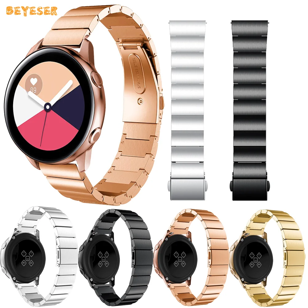 

20mm Stainless Steel Watchband For Samsung Galaxy Watch 42mm Smartwatch Strap Replacement Wristband Metal Bracelet Accessories