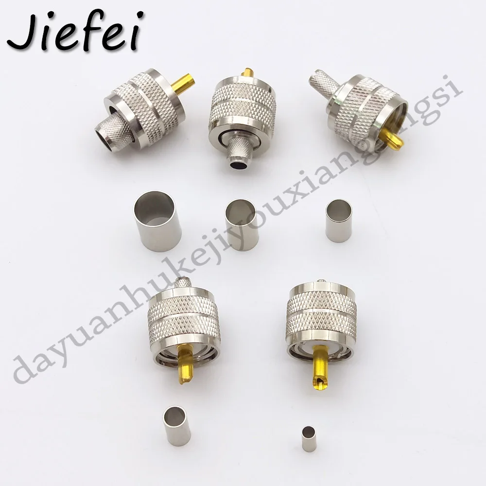 10 50pcs latao pl259 plugue uhf macho cravar 01