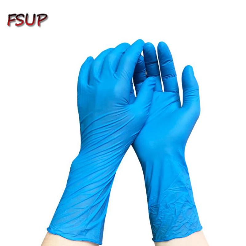 100 шт толщина и длина одноразовые нитриловые перчатки рабочие перчатки для приготовления пищи/кухонные перчатки для чистки еды