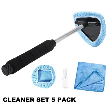

5PCS Car Cleaning Brush Auto Window Windshield Cleaning Tools Duster Retractable Triangle Microfiber Car Washer Cleaner Care