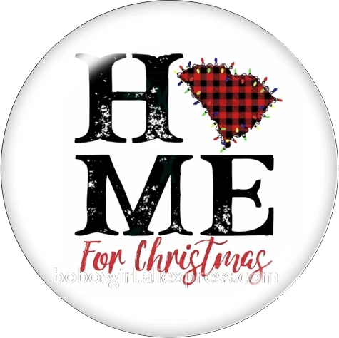 Merry Christmas HOME USA 18 мм кнопка оснастки ювелирные изделия DIY браслет Круглый Фото стеклянные кабошоны TW6352 - Окраска металла: B7376