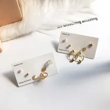 Корейские ювелирные изделия жемчужные звезды серьги набор серьги простая планета луна серьги гвоздики для девушек студенческий подарок женские ювелирные изделия