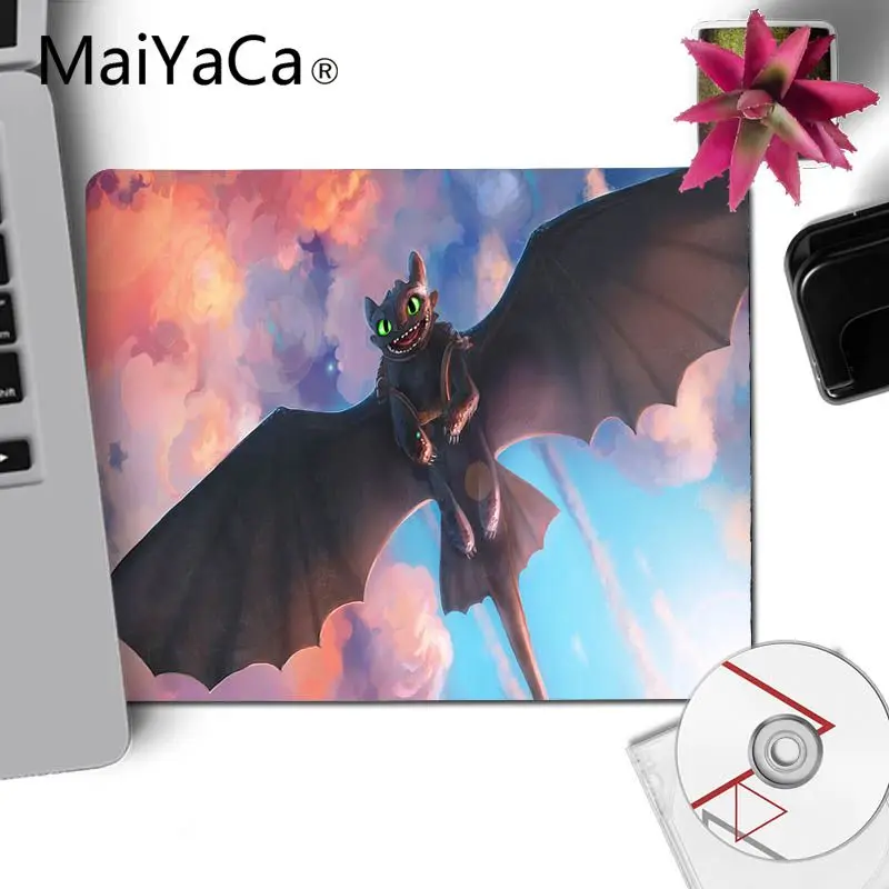 No Lock Edge18x22cm MaiYaCa нескользящий ПК беззубистый Дракон Ноутбук игровой мыши коврик для мыши DIY дизайн игровая мышь подкладка для коврика для ПК ноутбук - Цвет: No Lock Edge18x22cm