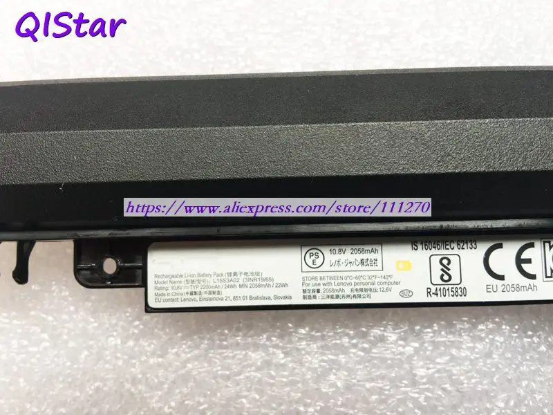 QISTAR 10,8 V 2200mAh натуральная L15S3A02 L15C3A03 Аккумулятор для ноутбука lenovo IdeaPad 110-14IBR 110-15IBR ноутбук компьютер