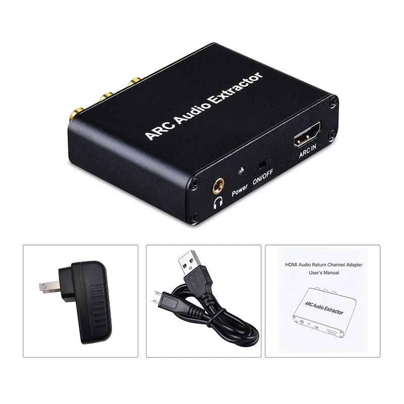HDMI ARC аудио адаптер, HDMI аудио экстрактор ARC в оптический TOSLINK SPDIF коаксиальный+ аналоговый 3,5 мм L/R стерео аудио конвертер(Mos