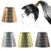Punk Multilayer Alloy Plated Hair bands Geometric Metal Hair Ring For Women Gothic Fake Metal  Ponytail  Holder Hair Accessories ► Photo 1/6