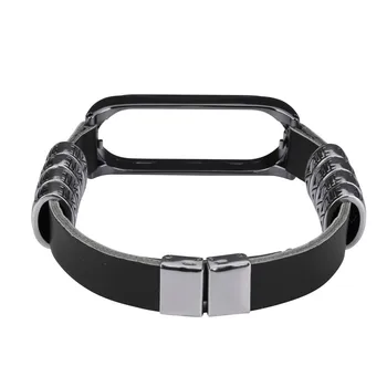 

Leather Watch Strap Smart Accessory For Xiaomi Mi Band 4 Business Lightweight Leather Smart Wrist Watch Band Strap Mi Band 4