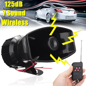 

12V 100W 7 Sound Car Boat Wireless Warning Siren Horn Motorcycle Security Alarm Loud Speaker System 125 dB