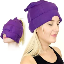 Multifunctional Cold And Hot Pvc Ice Pack, Removable Machine Washable Magic Gel Ice Cap, Migraine And Tension Headache Cap.
