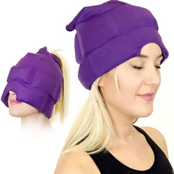 Multifunctional Cold And Hot Pvc Ice Pack, Removable Machine Washable Magic Gel Ice Cap, Migraine And Tension Headache Cap.