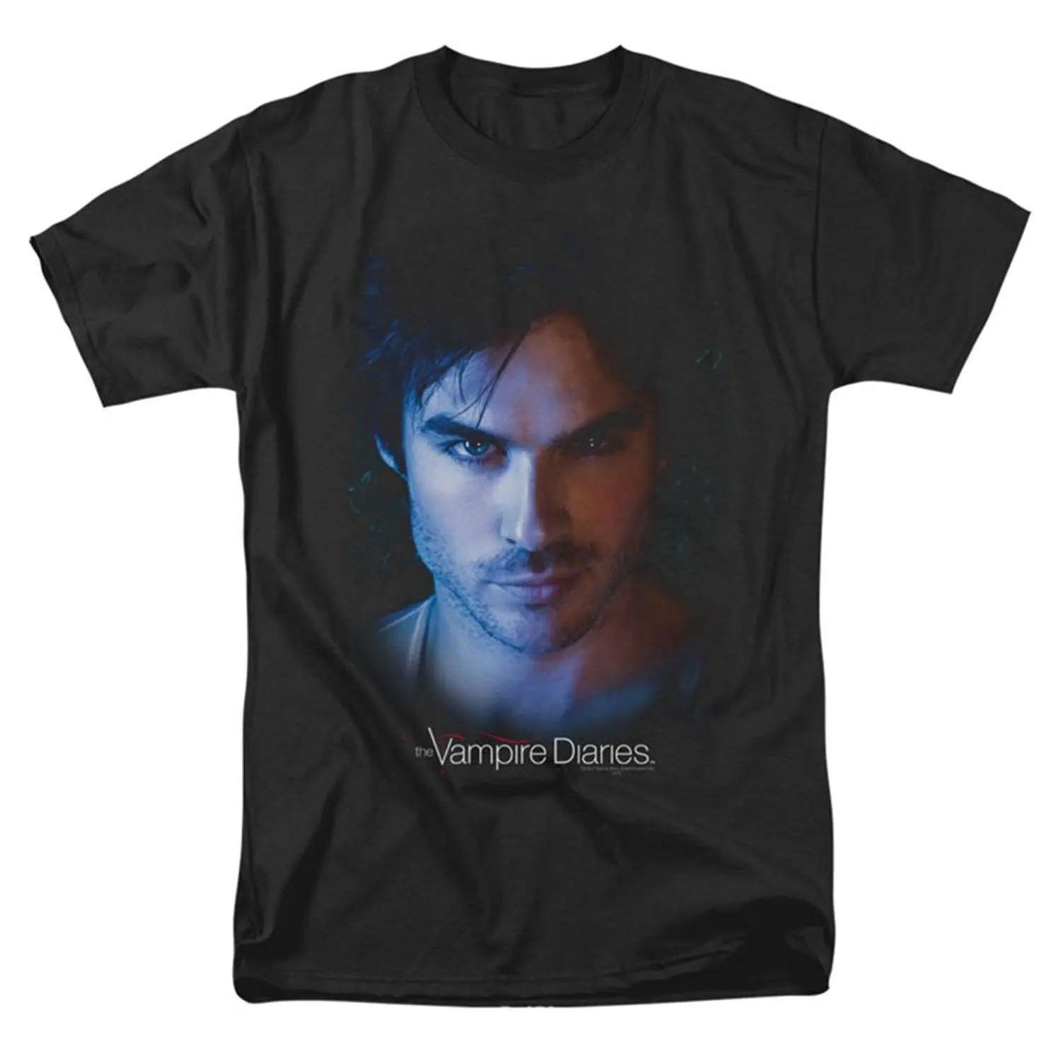 New Short Sleeve Round Collar Mens T Shirts Fashion The Vampire Diaries Damon Shirt | Мужская одежда