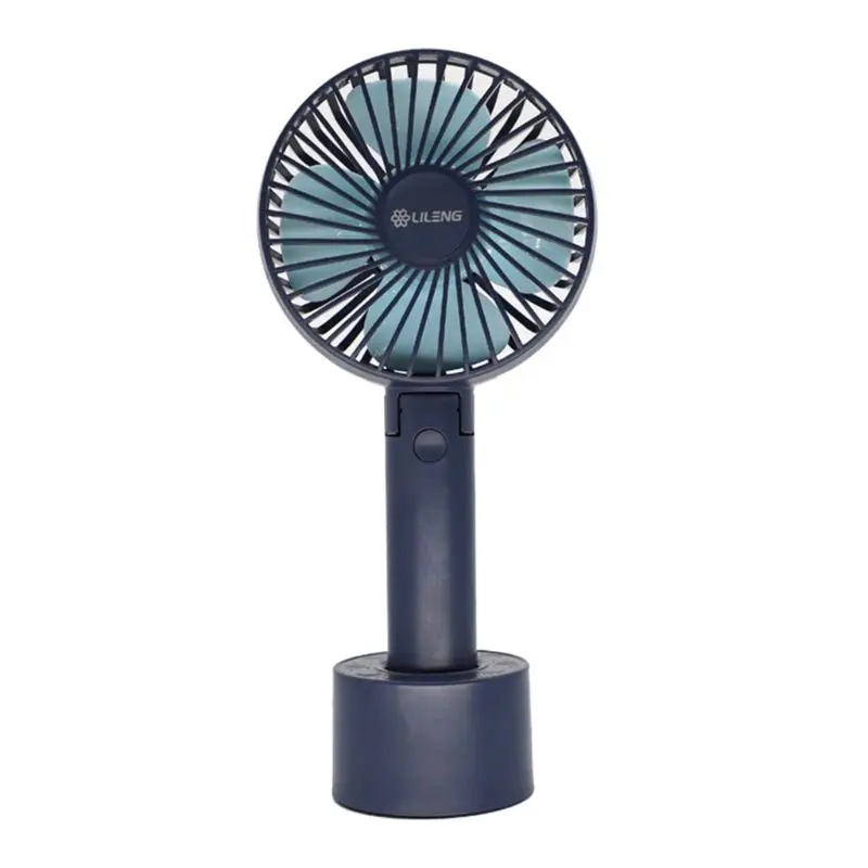 blue Мини портативный вентилятор с подставкой, подставка, usb зарядка, бесшумный охлаждающий вентилятор, кулер для студентов, для использования в помещении, на улице, принадлежности - Цвет: blue
